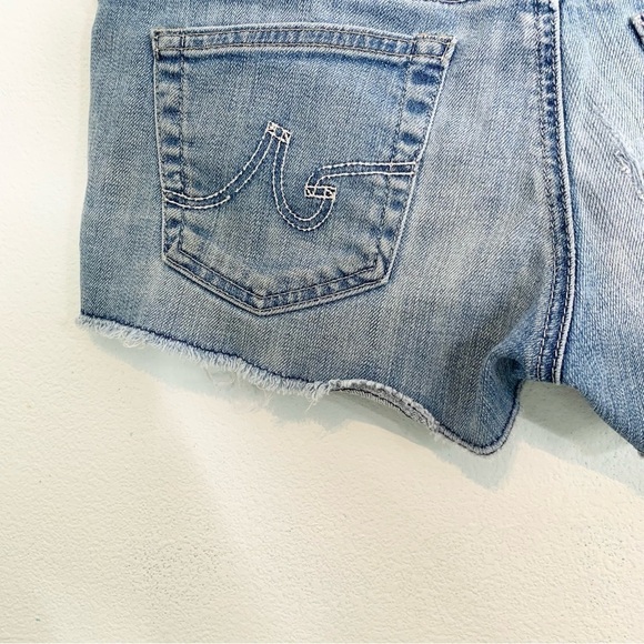AG Adriano Goldschmied Daisy Super Low-Rise Short in light wash size 29 - Picture 9 of 13